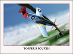 "Topper's Fourth" Tuskegee Airmen P-51 Print by Jerry Taliaferro